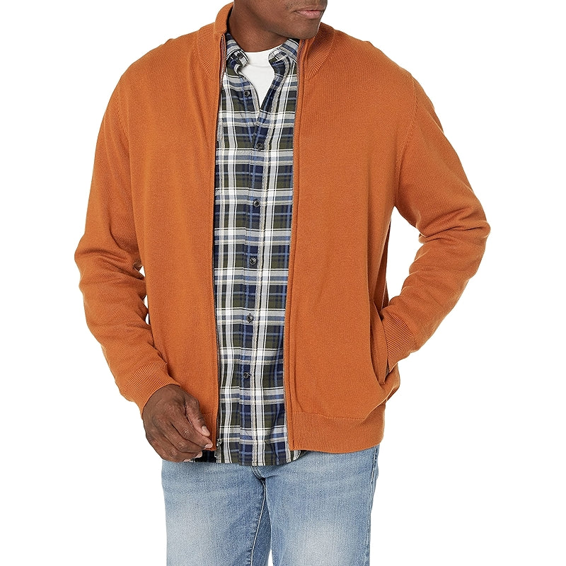 Solid Colored Pullover With Zipper Closure