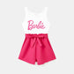 Barbie Letter Print Family Matching Rompers Set