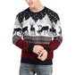 Festive Christmas Sweater With Snowflake Print