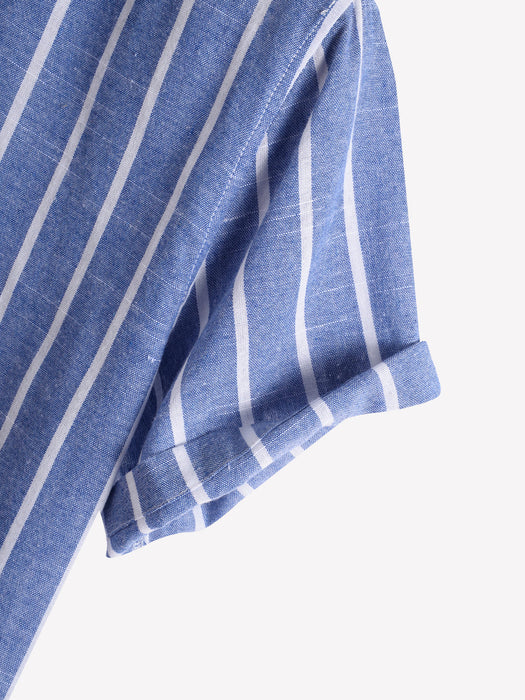 Classic Stripes Short Sleeve Henley Shirt