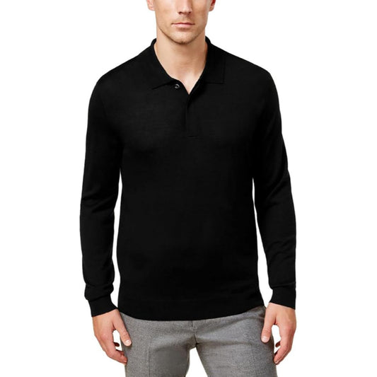 Wool Blend Versatile Polo Sweater