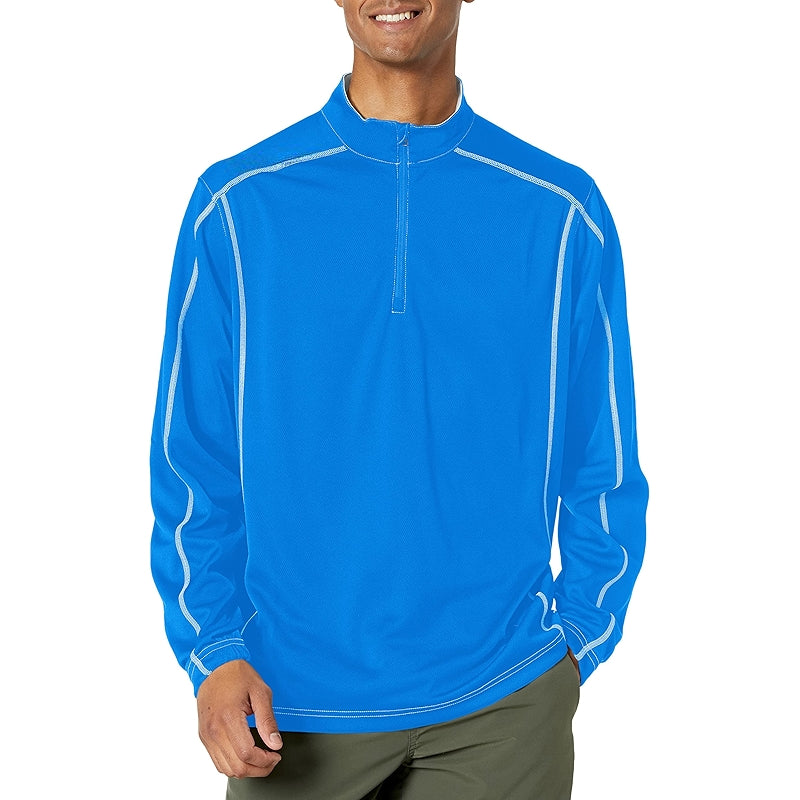 Quarter Zip Sporty Look Polo Jacket