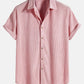 Corduroy Button Up Short Sleeved Shirts