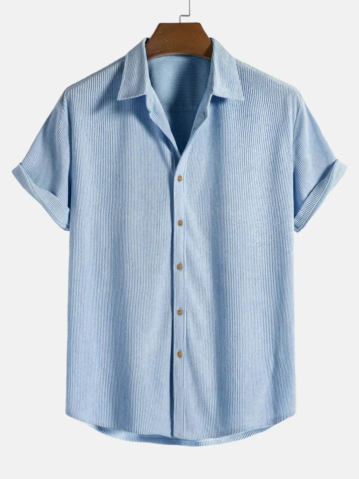 Corduroy Button Up Short Sleeved Shirts