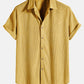 Corduroy Button Up Short Sleeved Shirts