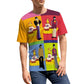 Vibrant Pop Art Style Crew Collar Casual T Shirt