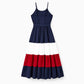 Coordinated Tees And Belted A Line Ruffle Hem Dress Family Matching Set