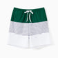 Family Matching Drawstring Trunks And Striped Cross Front Two Piece Swim Set