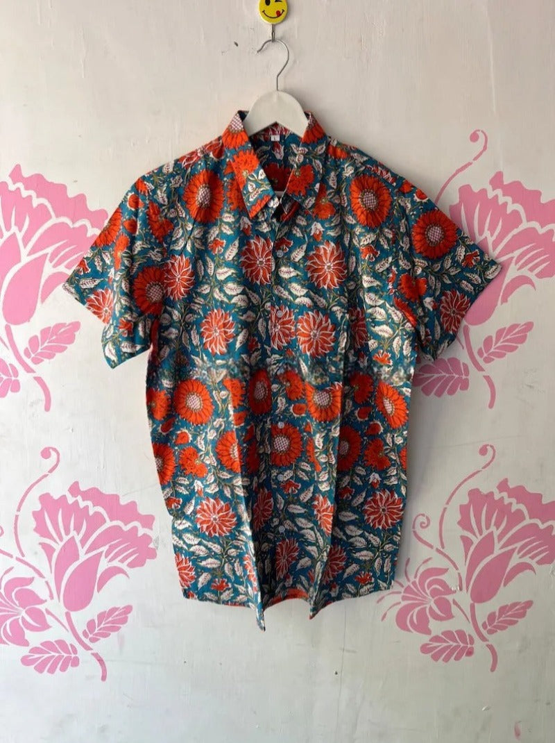 Floral Printed Short Sleeve Shirt