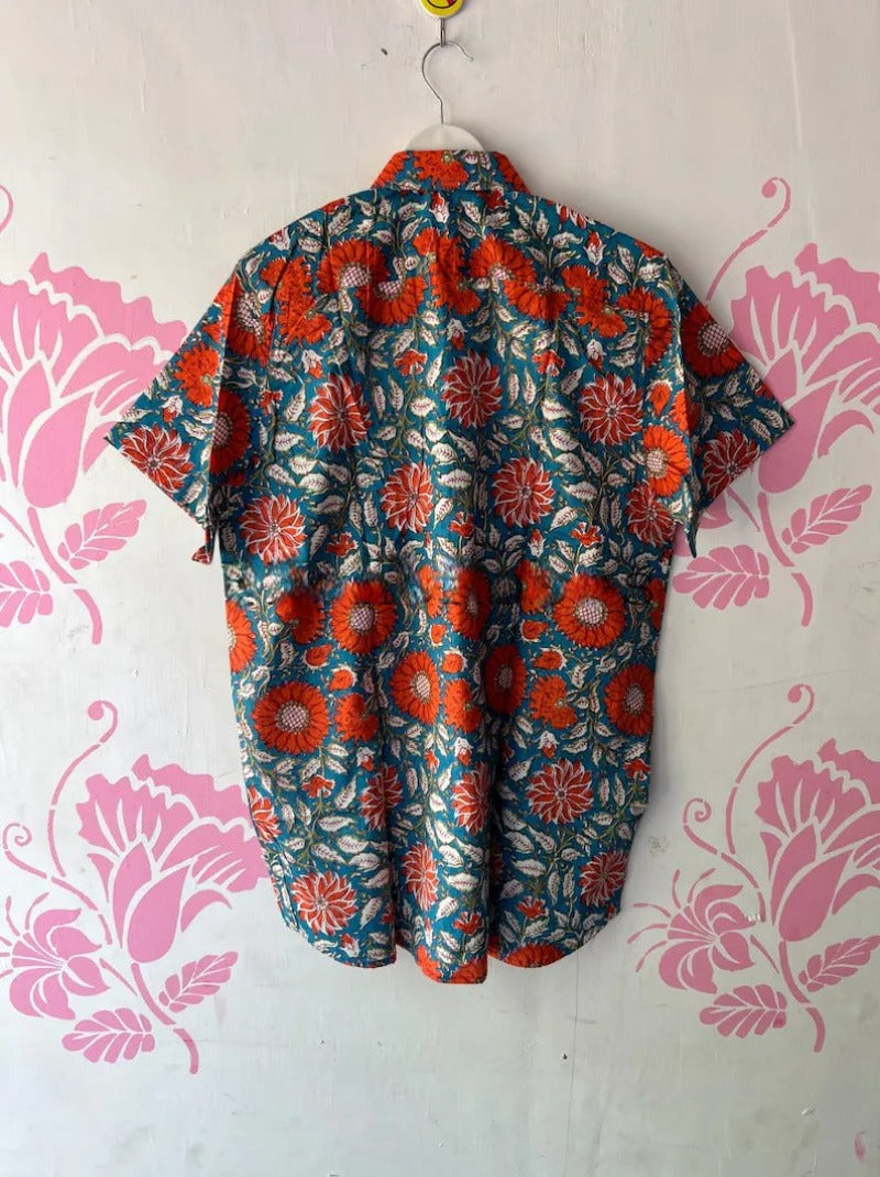 Floral Printed Short Sleeve Shirt