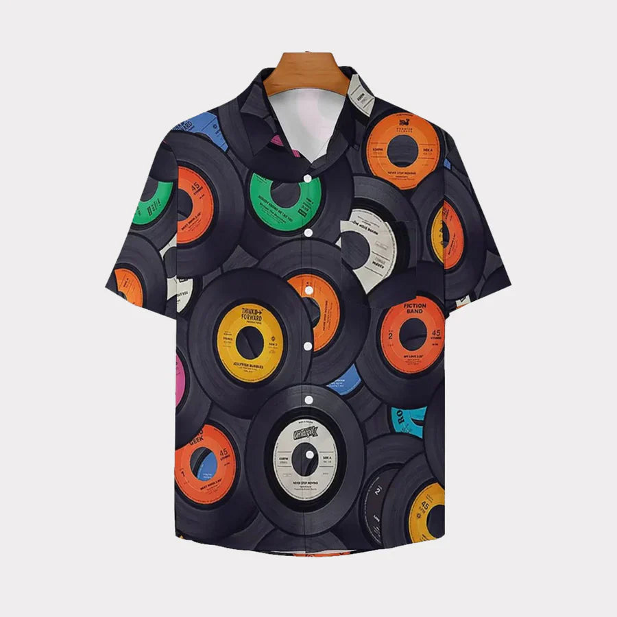 Fun Printed Casual Pocket Short Sleeve Shirt