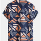 Geometric Pattern Shirt And Swim Trunks