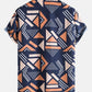 Geometric Print Shirt And Swim Shorts