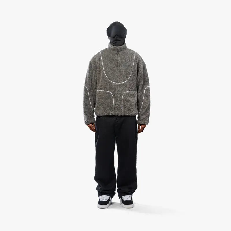 Full Zip Hooded Sherpa Fleece Jacket