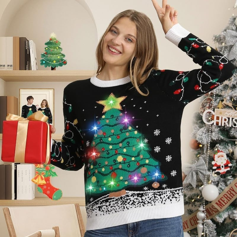 Glow Up Festive Christmas Sweater