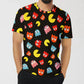 Little Pacman Print Round Collar Casual T Shirt