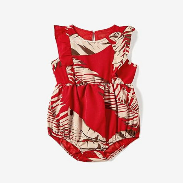 Matching Family Leaf Print Outfit Set