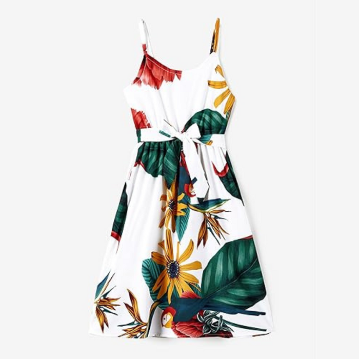Matching Family Tropical Floral Print Outfit Set