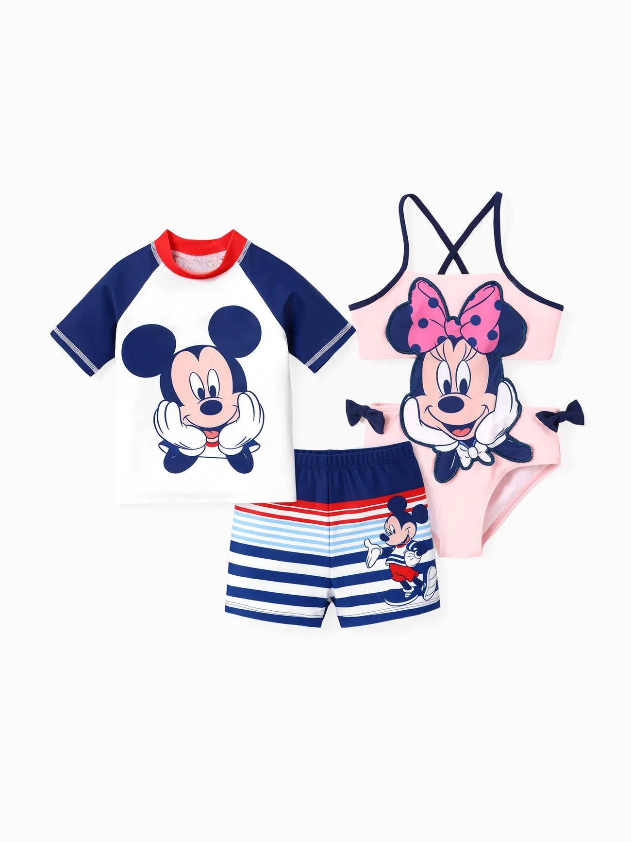 Mickey And Friends Family Matching Toddler Swimsuit With Classic Character Print Set