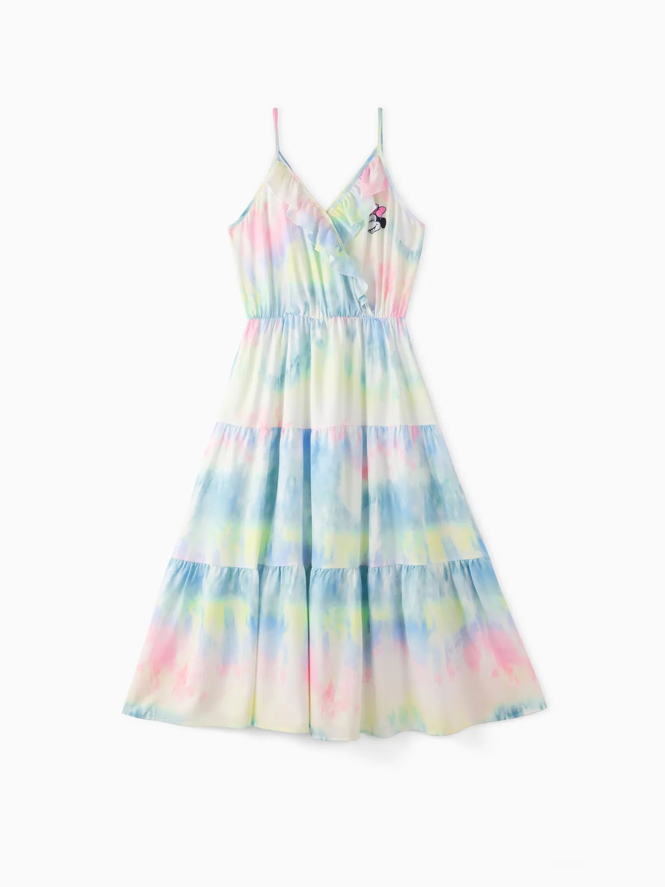 Tie Dye Character Print Tees And Dresses Set