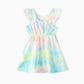 Tie Dye Character Print Tees And Dresses Set