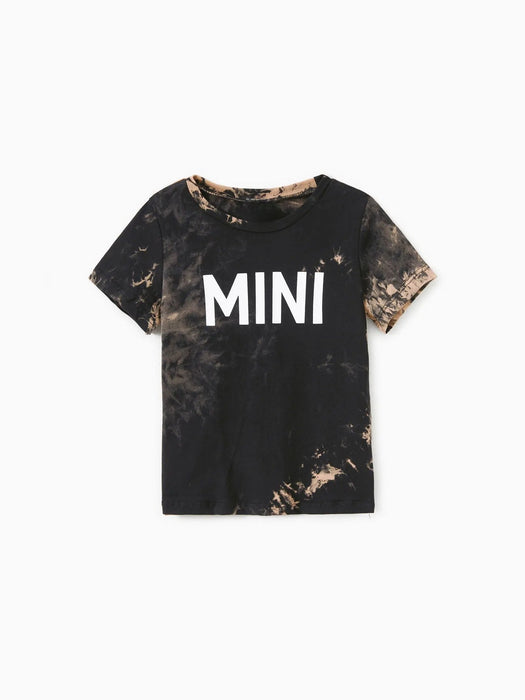 Mom And Me Tie Dye Letter Print Family Matching Set