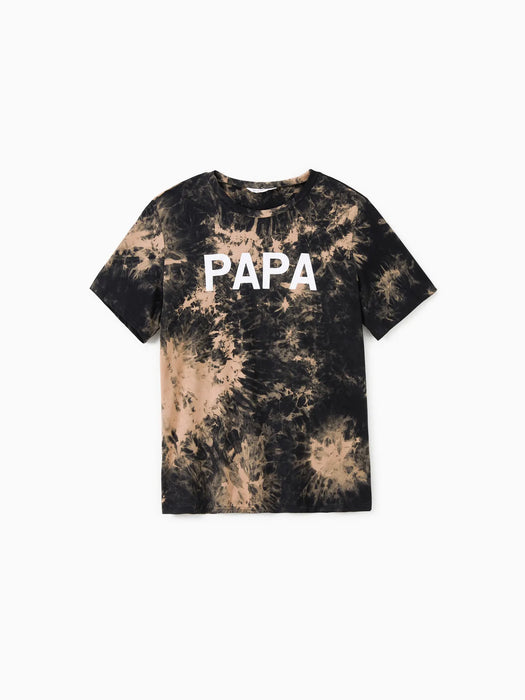 Mom And Me Tie Dye Letter Print Family Matching Set