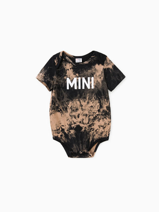 Mom And Me Tie Dye Letter Print Family Matching Set