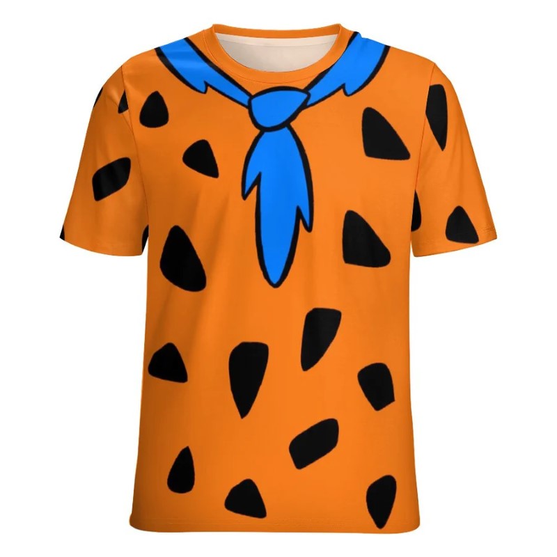 Round Collar Cartoon Character Casual T Shirt