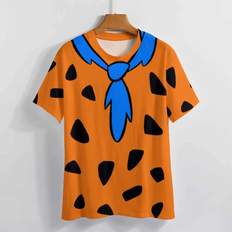 Round Collar Cartoon Character Casual T Shirt