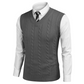 Contrast Trim Cable Knit Vest