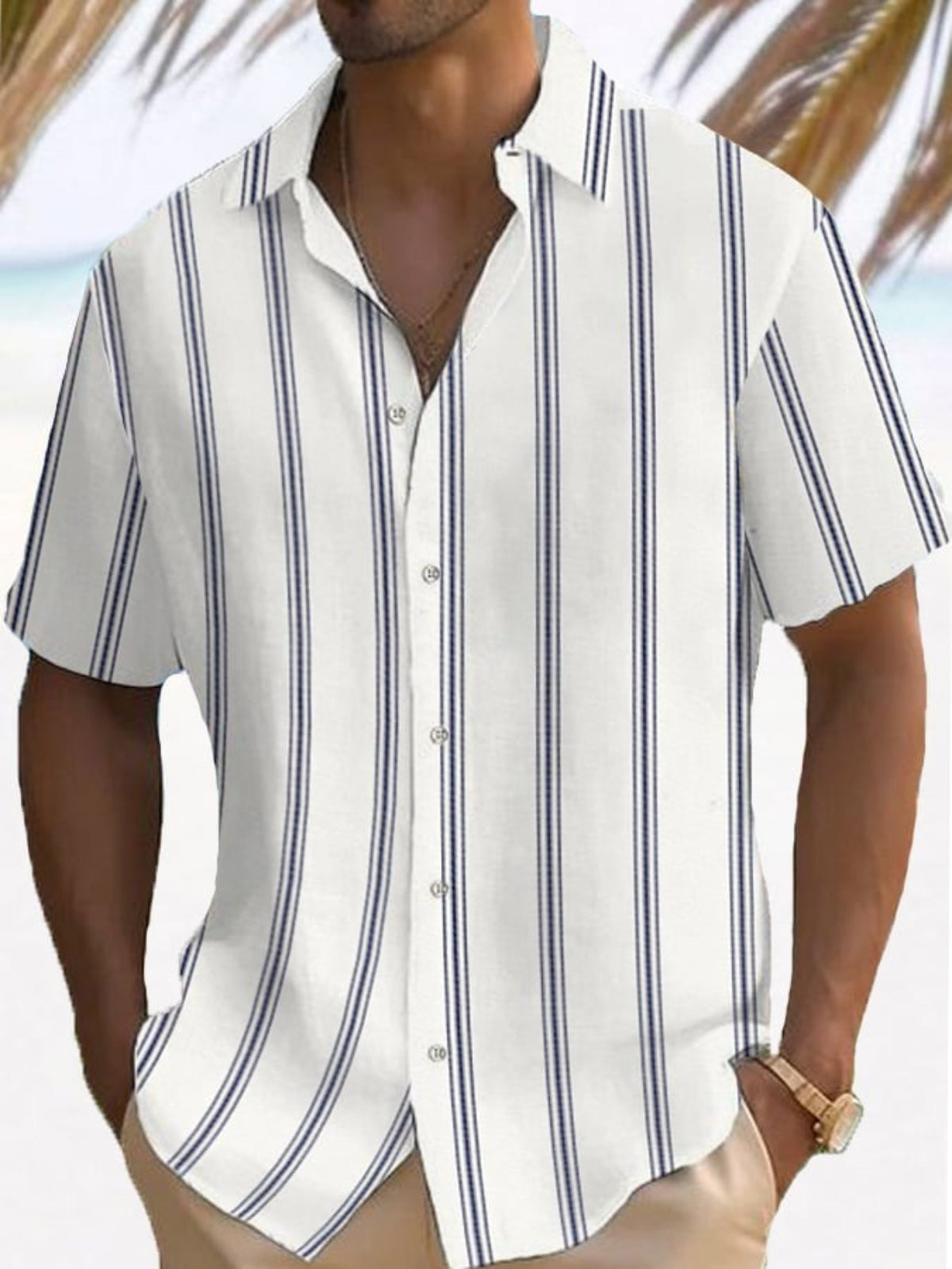 Stripes Print Casual Shirt