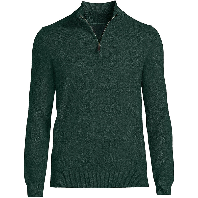 Half Zip Stand Collar Sweater