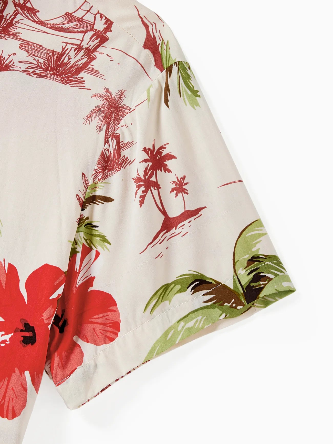 Tropical Family Matching Fashion Collection Palm And Hibiscus Printed Attire