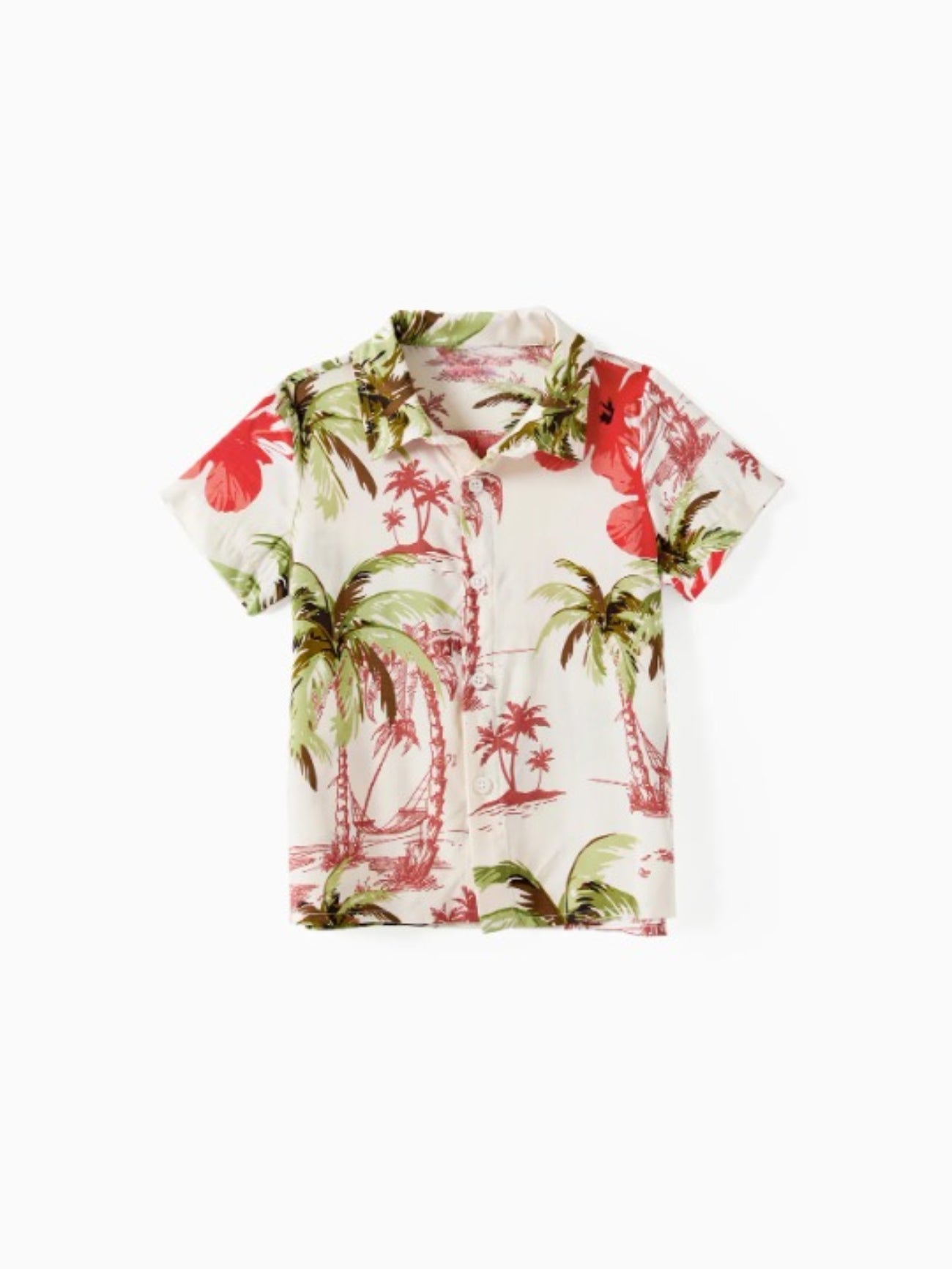 Tropical Family Matching Fashion Collection Palm And Hibiscus Printed Attire