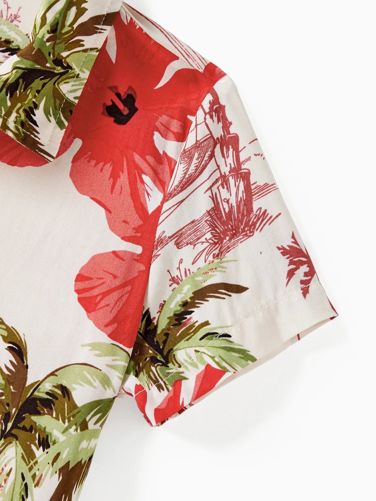 Tropical Family Matching Fashion Collection Palm And Hibiscus Printed Attire