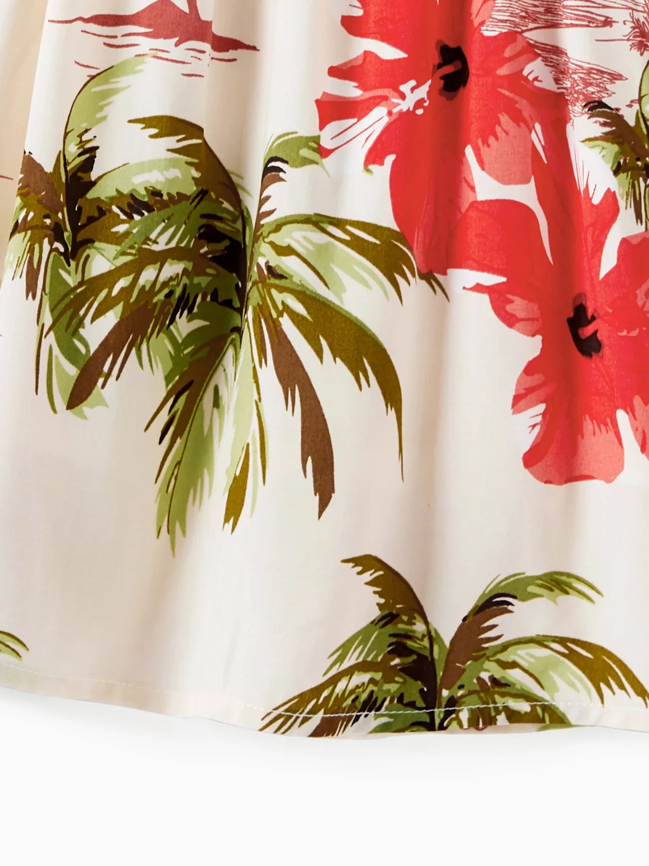 Tropical Family Matching Fashion Collection Palm And Hibiscus Printed Attire