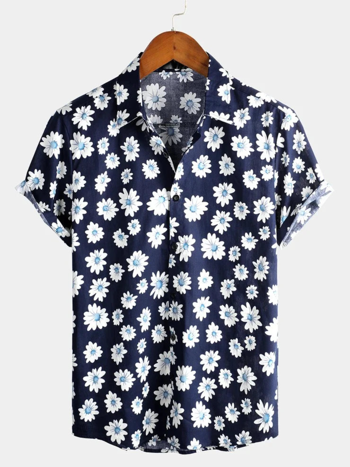 Tropical Floral Daisy Print Hawaiian Shirt