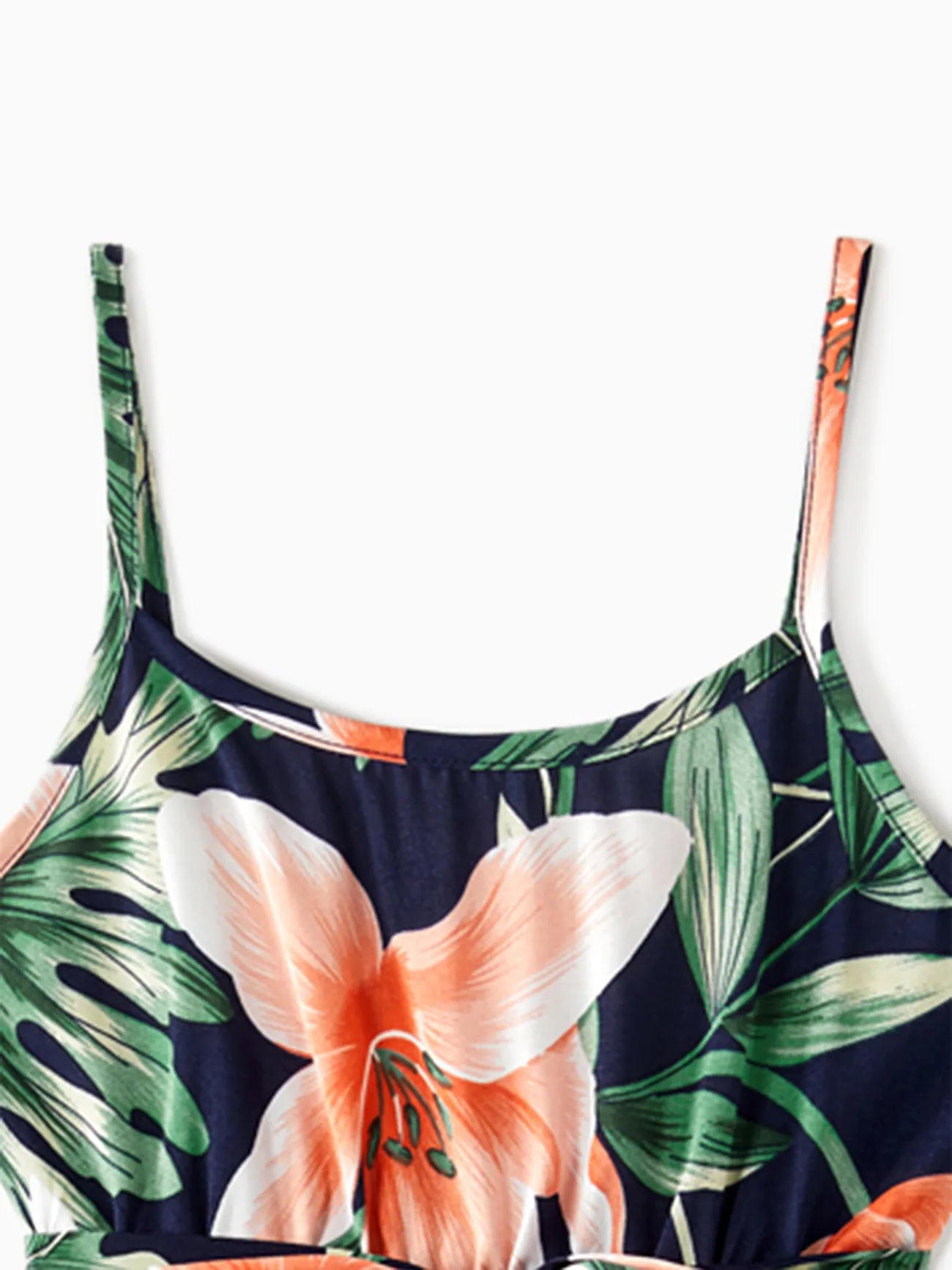 Tropical Plant And Flower Print Family Matching Set Vacation Outfits