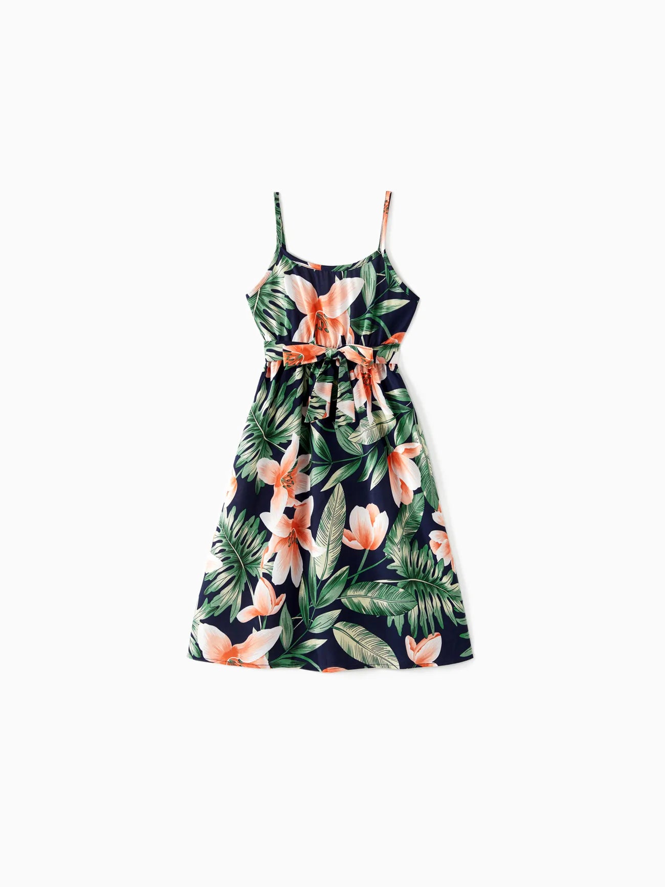 Tropical Plant And Flower Print Family Matching Set Vacation Outfits