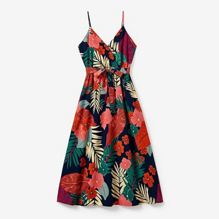 Tropical Printed Family Matching Outfits Set