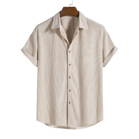 Corduroy Button Up Short Sleeved Shirts