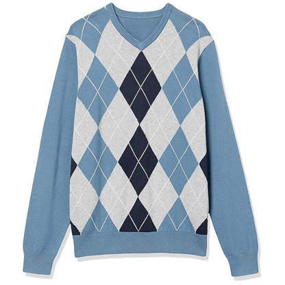 Casual Pullover With V Style And Long Sleeves