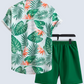 Leaf Pattern Hawaiian 2 Piece Set