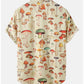 Vibrant Mushroom Pattern Short Sleeve Shirt