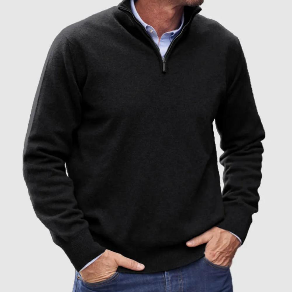 Classic Quarter Zip Pullover Sweater