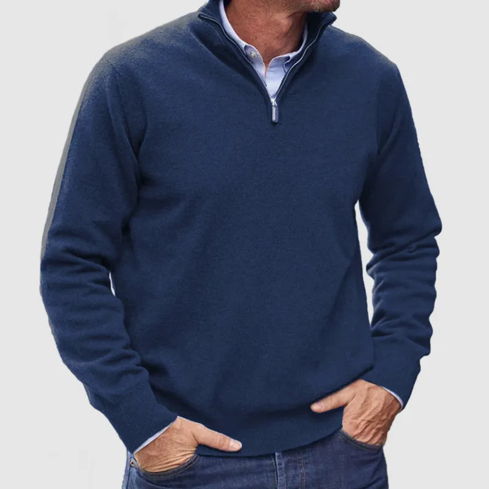 Classic Quarter Zip Pullover Sweater