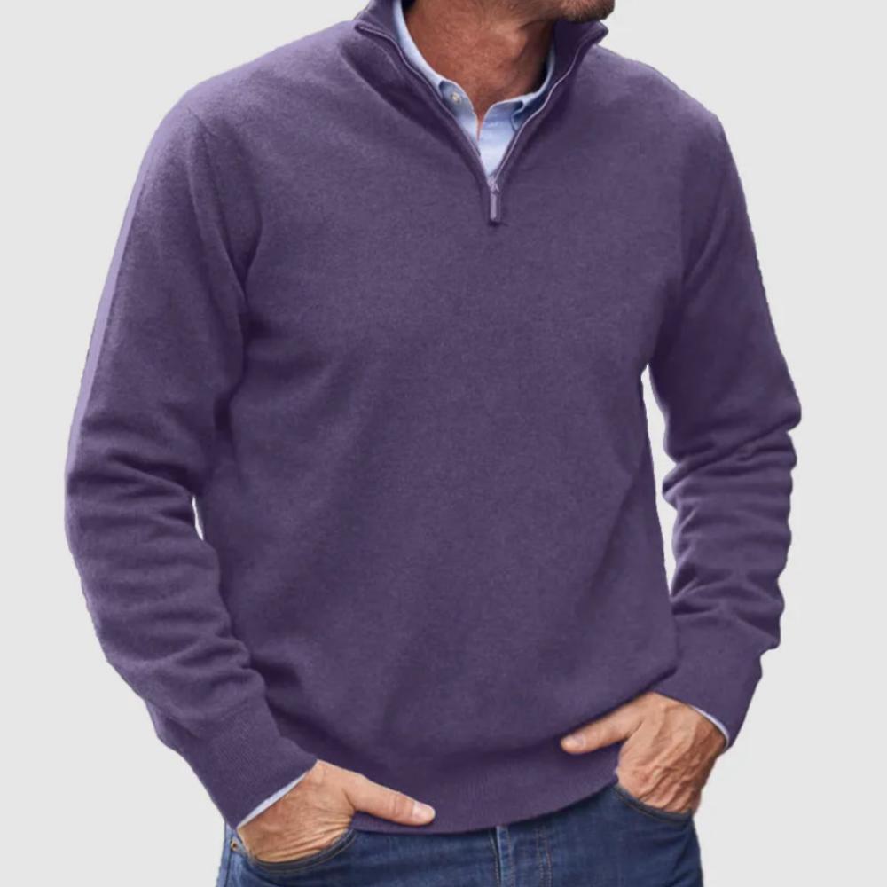 Classic Quarter Zip Pullover Sweater