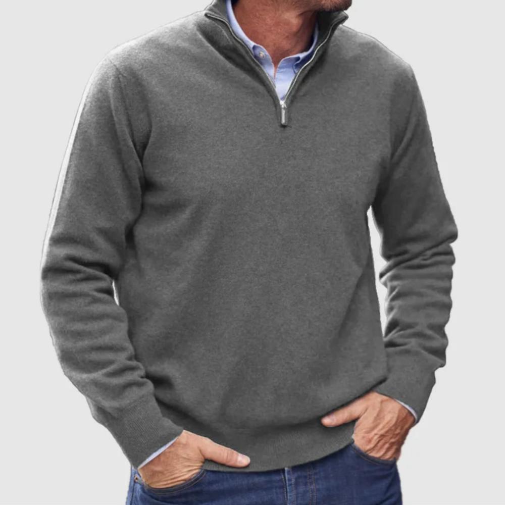 Classic Quarter Zip Pullover Sweater