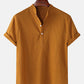 Solid Color Basic Henley Shirts